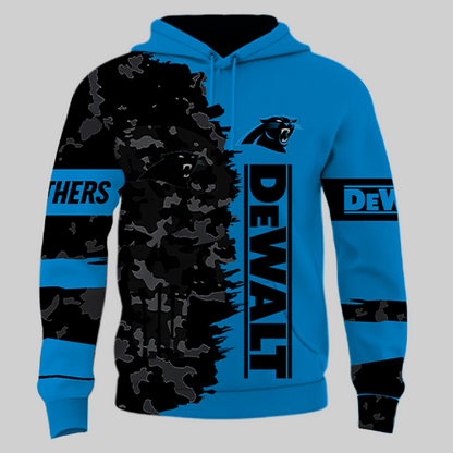 LIMITED EDITION - NEW CUSTOMIZED NFL23 CLP CAROLINA PANTHERS DEWALT UNISEX T-SHIRT, POLO, HOODIE & JACKETS