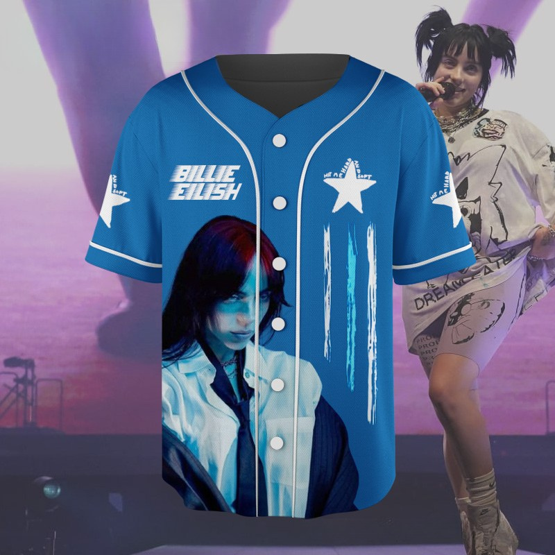 LIMITED EDITION - NEW CUSTOMIZED BILLIE EILISH BASEBALL JERSEY