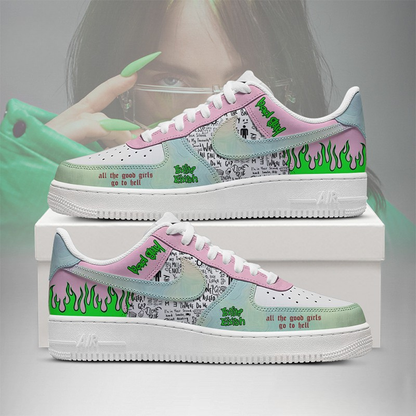 LIMITED EDITION - NEW CUSTOMIZED BILLIE EILISH AF1 SHOES