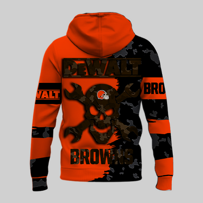 LIMITED EDITION - NEW CUSTOMIZED NFL29 CLB CLEVELAND BROWNS DEWALT UNISEX T-SHIRT, POLO, HOODIE & JACKETS