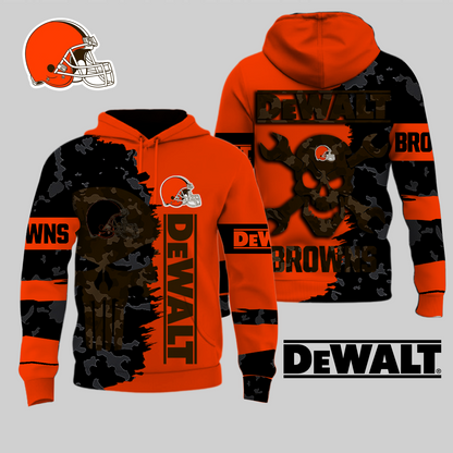 LIMITED EDITION - NEW CUSTOMIZED NFL29 CLB CLEVELAND BROWNS DEWALT UNISEX T-SHIRT, POLO, HOODIE & JACKETS