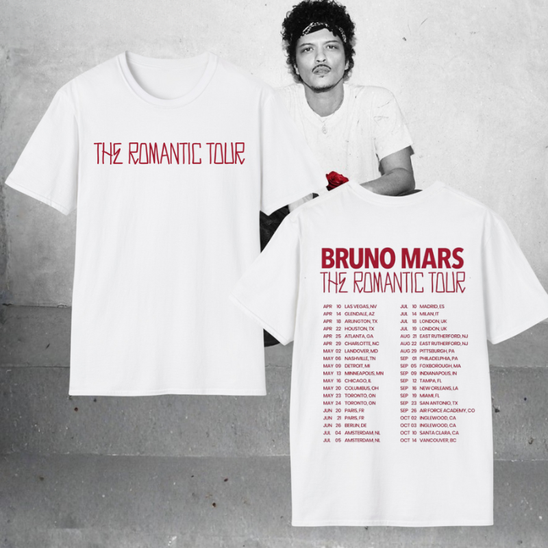 LIMITED EDITION - NEW CUSTOMIZED BRUNO MARS T-SHIRT | MULTIPLE COLORS AVAILABLE