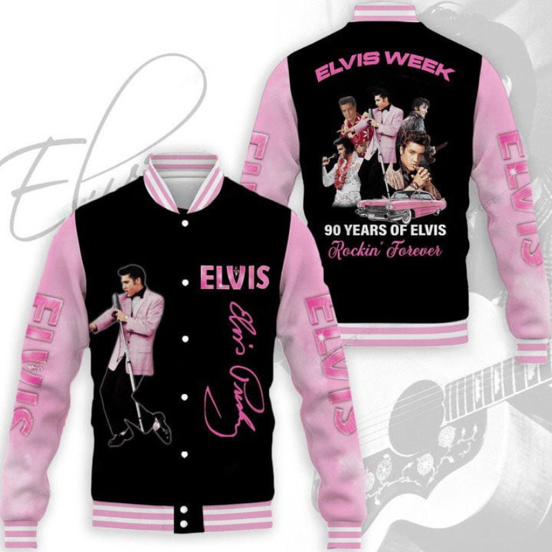 LIMITED EDITION - NEW CUSTOMIZED ELVIS PRESLEY SATIN VARSITY & BASEBALL JACKET