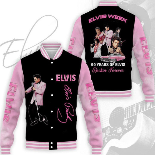 LIMITED EDITION - NEW CUSTOMIZED ELVIS PRESLEY SATIN VARSITY & BASEBALL JACKET