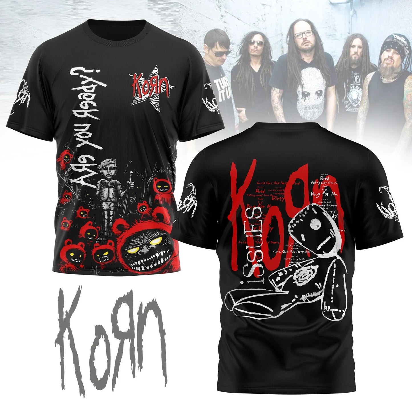 LIMITED EDITION - NEW CUSTOMIZED KORN T-SHIRT, HOODIE, ZIP HOODIE
