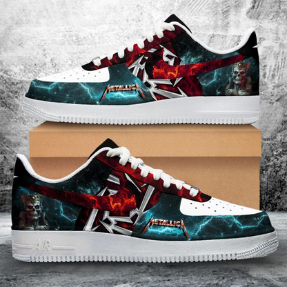 LIMITED EDITION - NEW CUSTOMIZED METALLICA AF1 SHOES