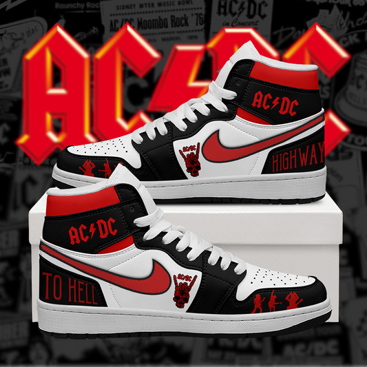 LIMITED EDITION - NEW CUSTOMIZED AC/DC AIR JORDAN SHOES