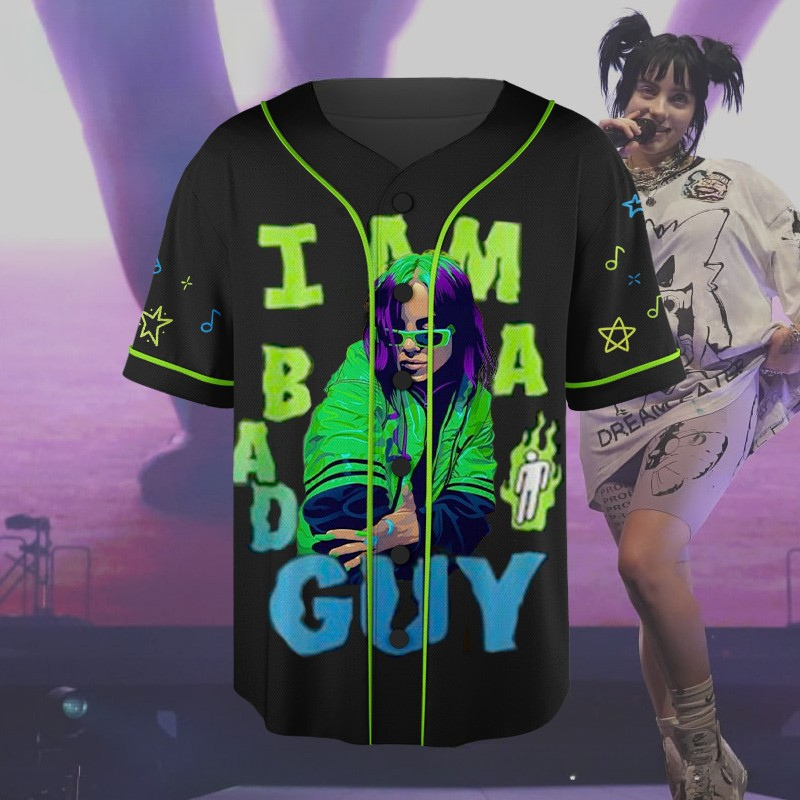 LIMITED EDITION - NEW CUSTOMIZED BILLIE EILISH BASEBALL JERSEY