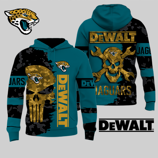 LIMITED EDITION - NEW CUSTOMIZED NFL30 JSJ JACKSONVILLE JAGUARS DEWALT UNISEX T-SHIRT, POLO, HOODIE & JACKETS