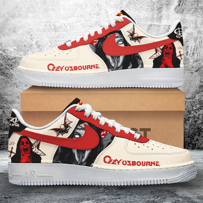 LIMITED EDITION - NEW CUSTOMIZED BLACK SABBATH x OZZY OSBOURNE AF1 SHOES