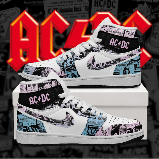 LIMITED EDITION - NEW CUSTOMIZED AC/DC AIR JORDAN SHOES