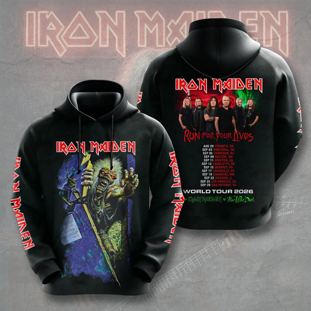 LIMITED EDITION - NEW CUSTOMIZED IRON MAIDEN T-SHIRT, HOODIE, ZIP HOODIE