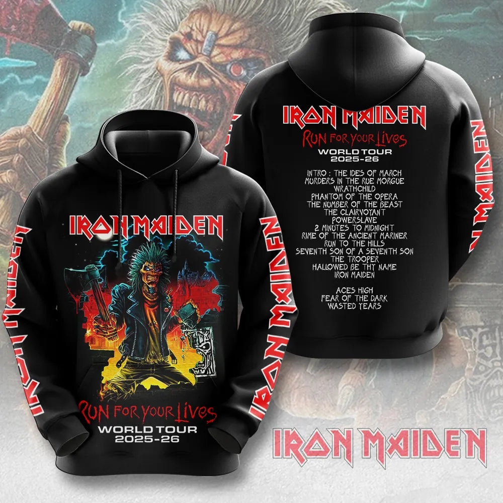 LIMITED EDITION - NEW CUSTOMIZED IRON MAIDEN T-SHIRT, HOODIE, ZIP HOODIE