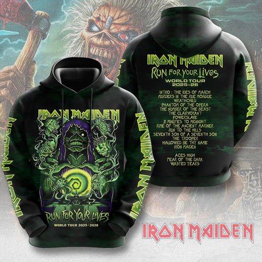 LIMITED EDITION - NEW CUSTOMIZED IRON MAIDEN T-SHIRT, HOODIE, ZIP HOODIE