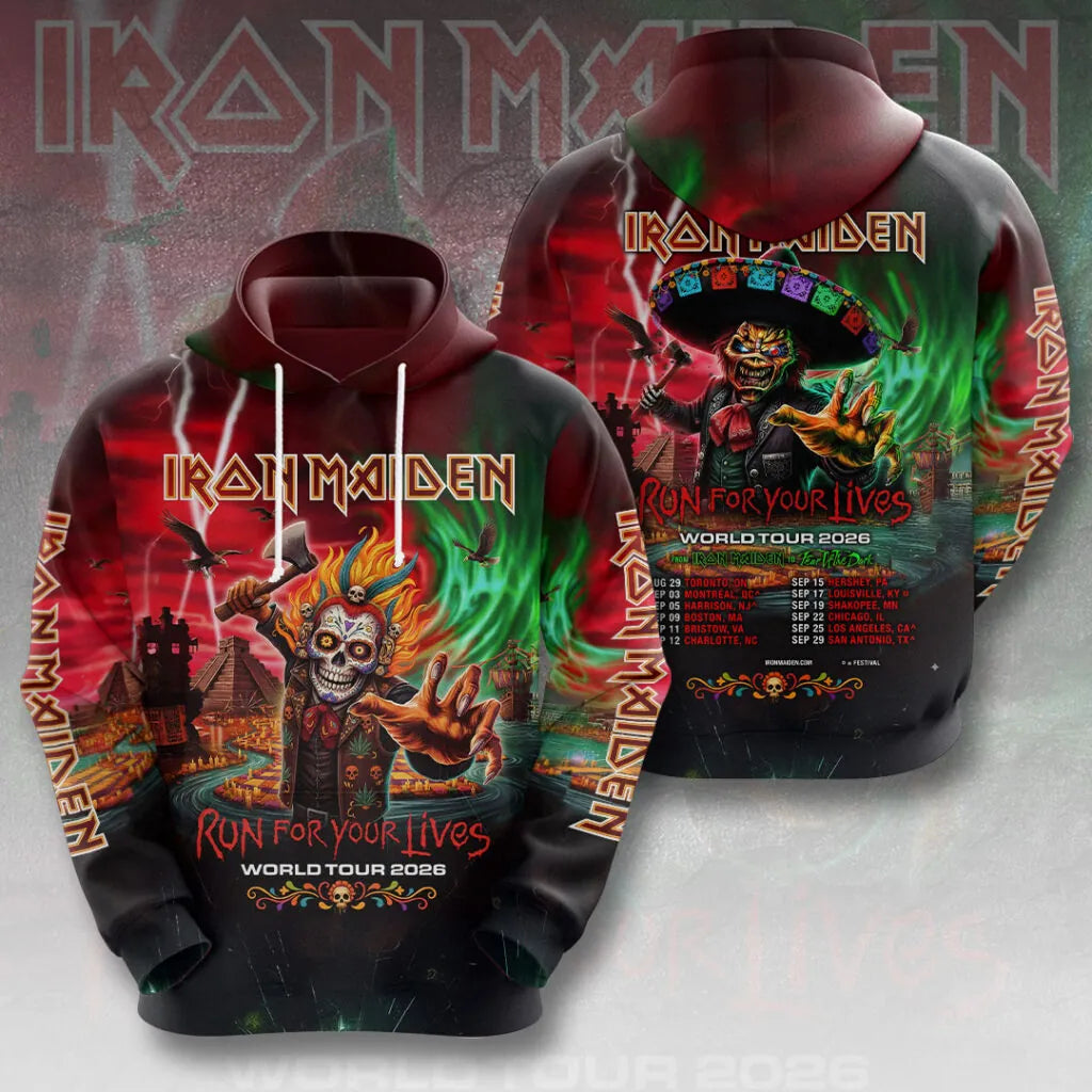 LIMITED EDITION - NEW CUSTOMIZED IRON MAIDEN T-SHIRT, HOODIE, ZIP HOODIE