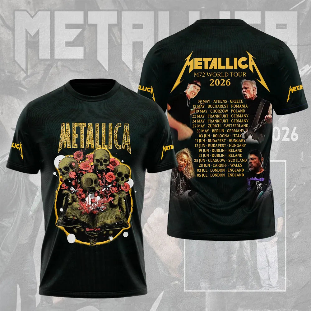 LIMITED EDITION - NEW CUSTOMIZED METALLICA T-SHIRT, HOODIE, ZIP HOODIE