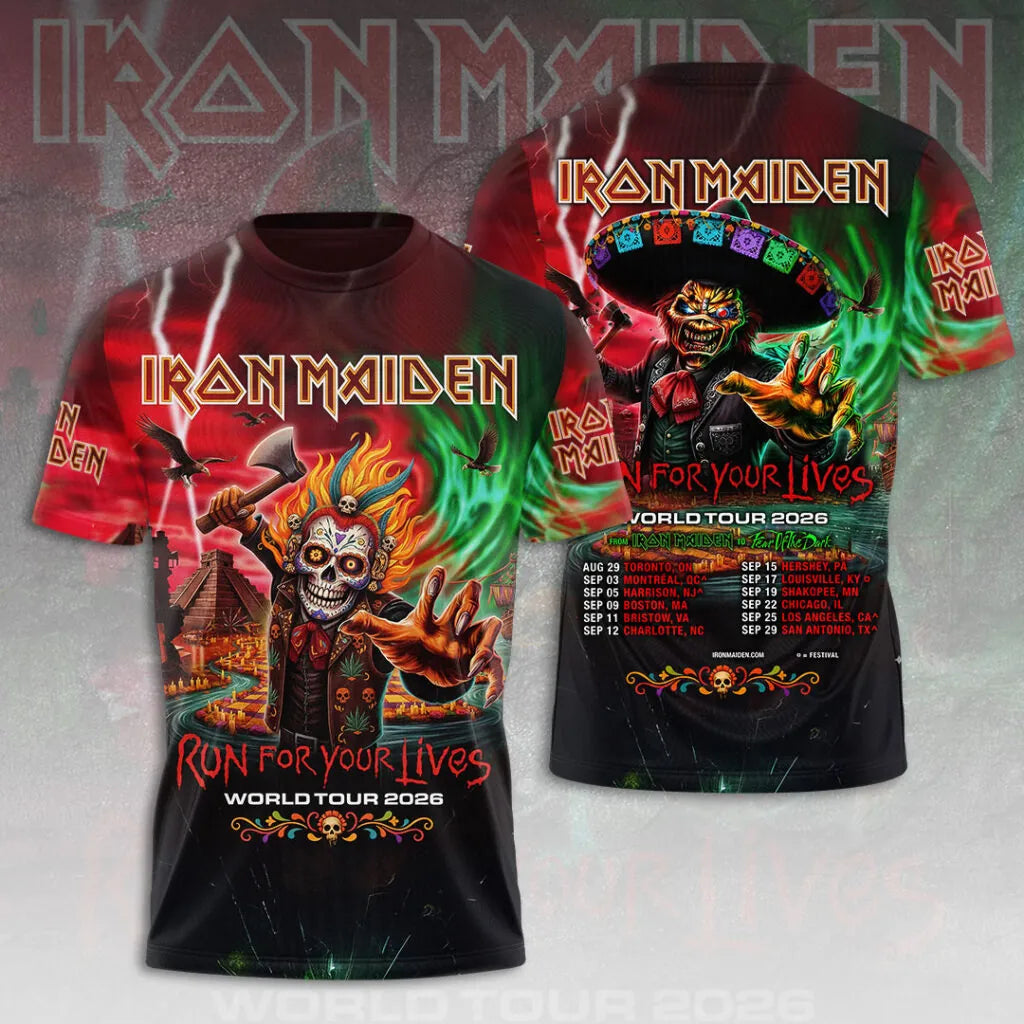 LIMITED EDITION - NEW CUSTOMIZED IRON MAIDEN T-SHIRT, HOODIE, ZIP HOODIE