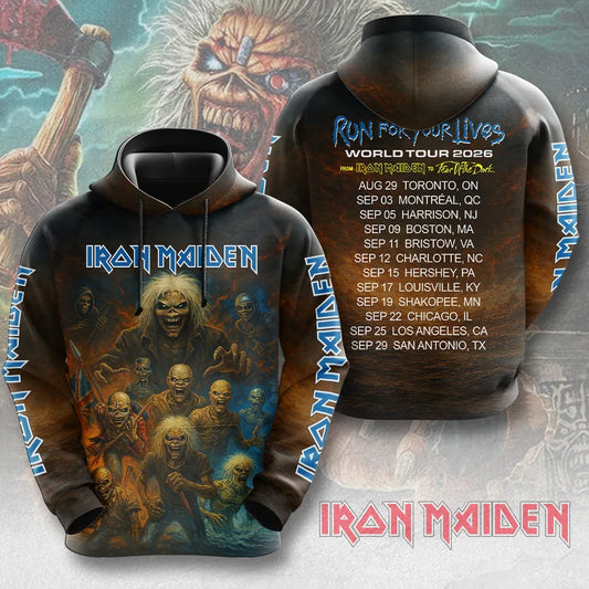 LIMITED EDITION - NEW CUSTOMIZED IRON MAIDEN T-SHIRT, HOODIE, ZIP HOODIE