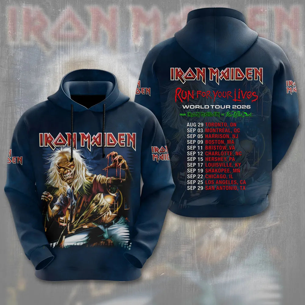 LIMITED EDITION - NEW CUSTOMIZED IRON MAIDEN T-SHIRT, HOODIE, ZIP HOODIE
