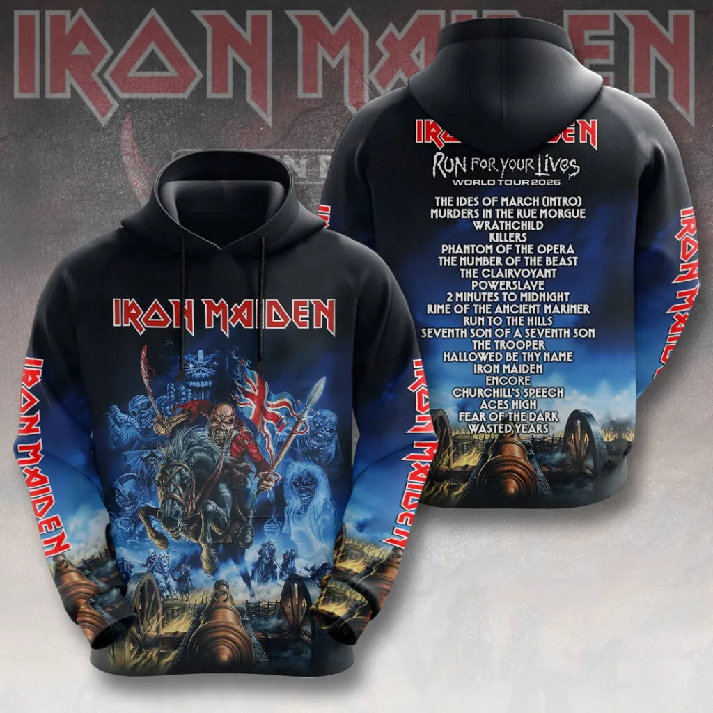 LIMITED EDITION - NEW CUSTOMIZED IRON MAIDEN T-SHIRT, HOODIE, ZIP HOODIE