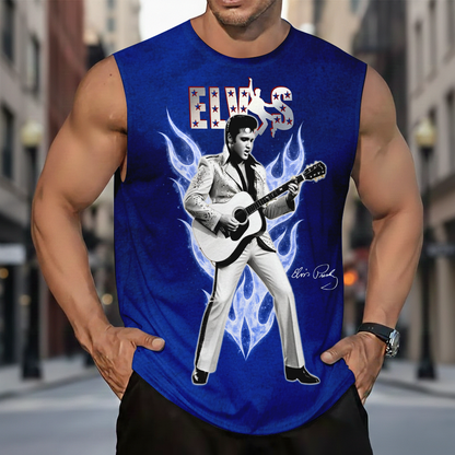 LIMITED EDITION - NEW CUSTOMIZED ELVIS PRESLEY MEN’S GYM SHIRT