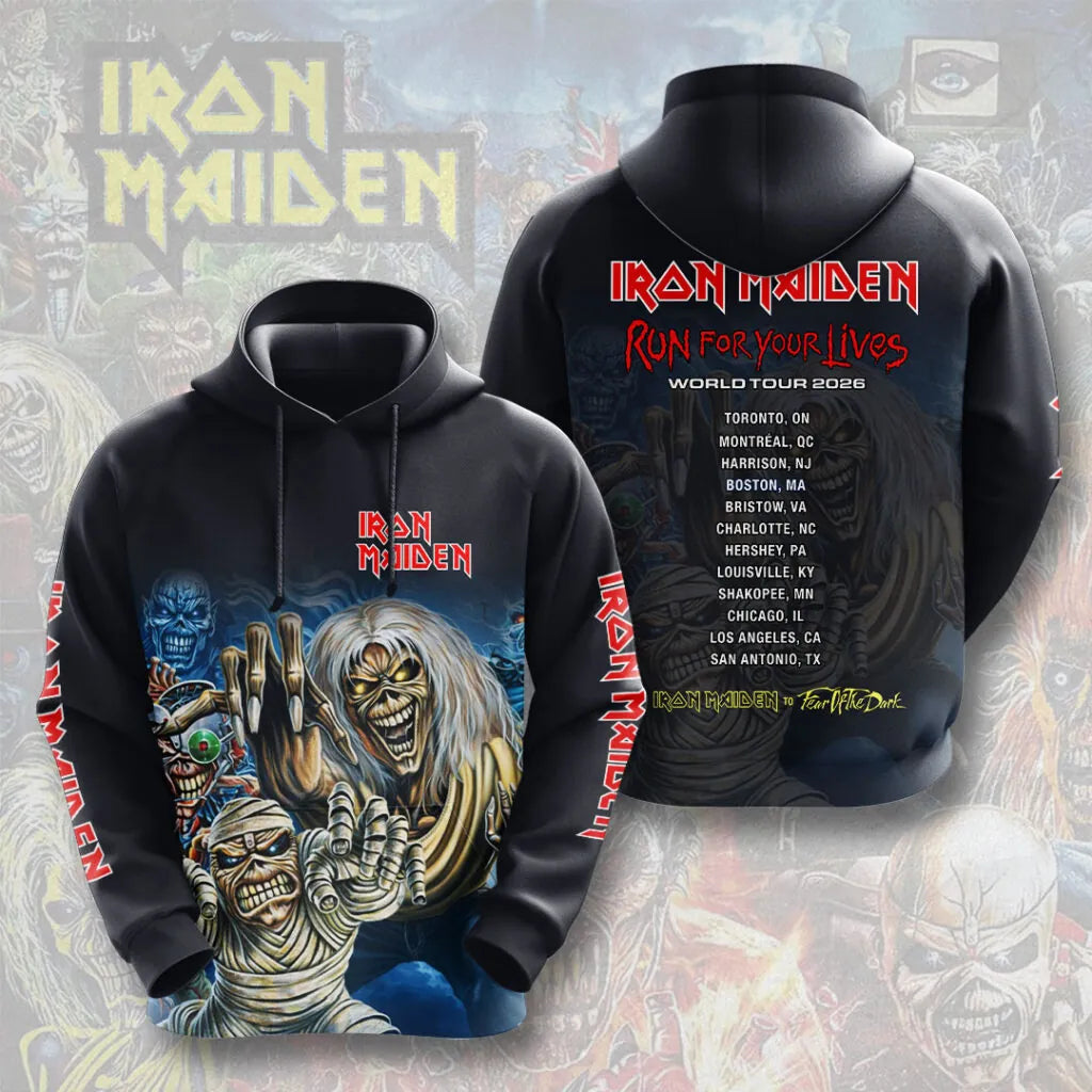 LIMITED EDITION - NEW CUSTOMIZED IRON MAIDEN T-SHIRT, HOODIE, ZIP HOODIE