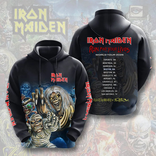LIMITED EDITION - NEW CUSTOMIZED IRON MAIDEN T-SHIRT, HOODIE, ZIP HOODIE