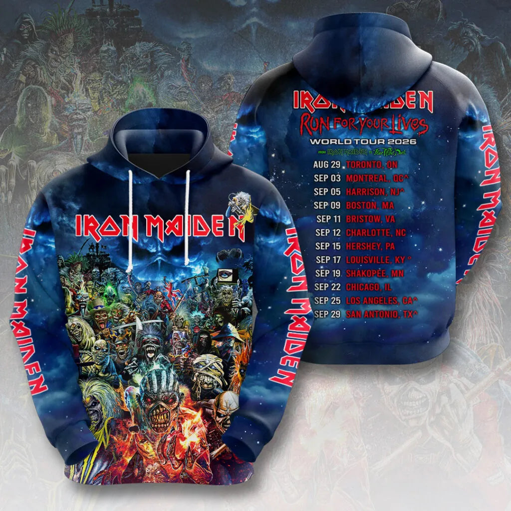 LIMITED EDITION - NEW CUSTOMIZED IRON MAIDEN T-SHIRT, HOODIE, ZIP HOODIE