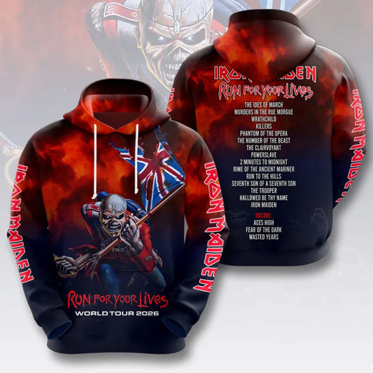LIMITED EDITION - NEW CUSTOMIZED IRON MAIDEN T-SHIRT, HOODIE, ZIP HOODIE