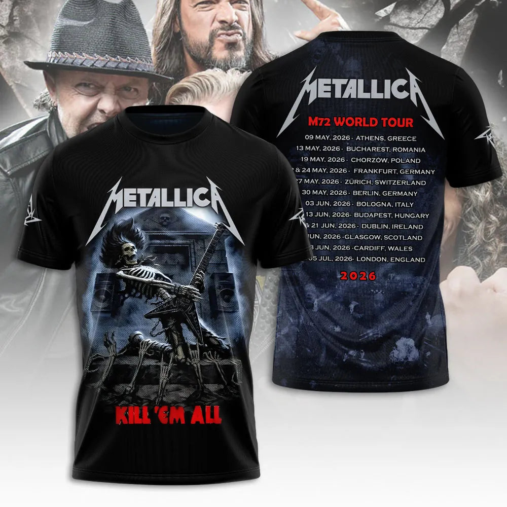 LIMITED EDITION - NEW CUSTOMIZED METALLICA T-SHIRT, HOODIE, ZIP HOODIE