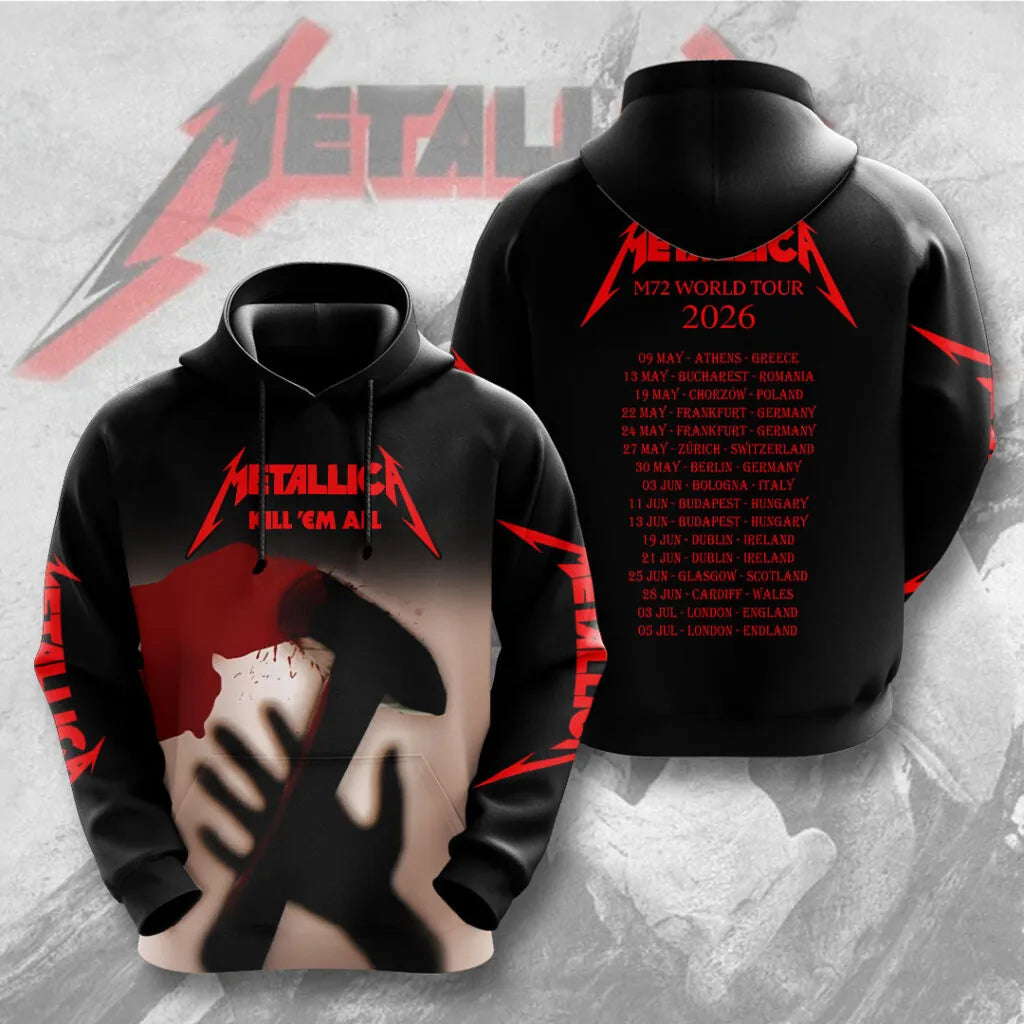 LIMITED EDITION - NEW CUSTOMIZED METALLICA T-SHIRT, HOODIE, ZIP HOODIE