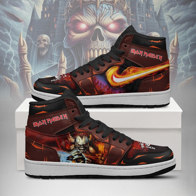 LIMITED EDITION - NEW CUSTOMIZED IRON MAIDEN AIR JORDAN SHOES