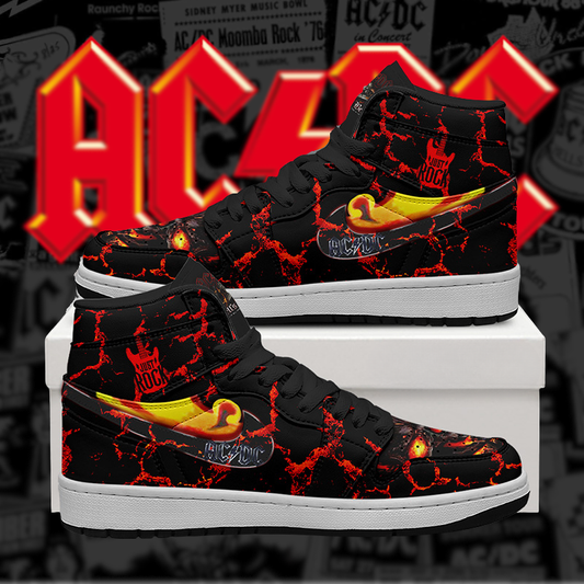 LIMITED EDITION - NEW CUSTOMIZED AC/DC AIR JORDAN SHOES