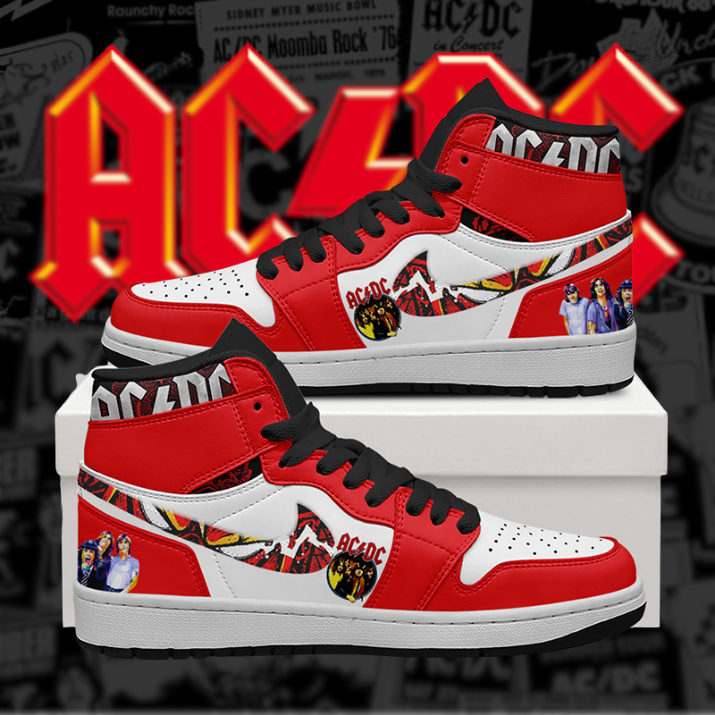 LIMITED EDITION - NEW CUSTOMIZED AC/DC AIR JORDAN SHOES