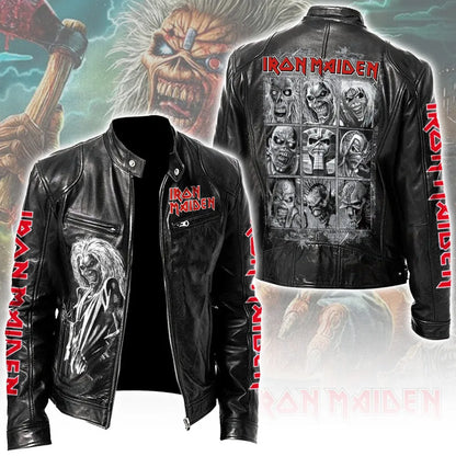 LIMITED EDITION - NEW CUSTOMIZED IRON MAIDEN MOTORCYCLE LEATHER JACKET