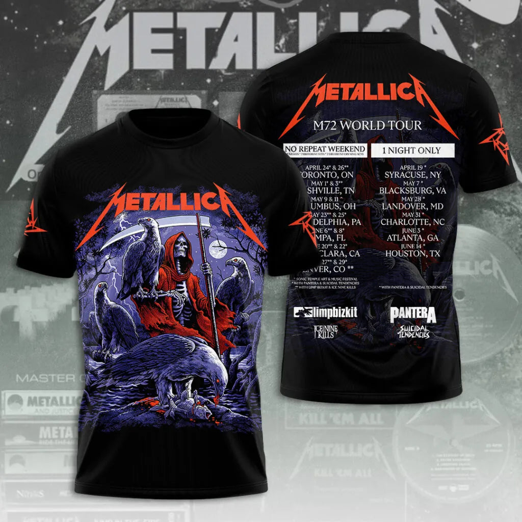 LIMITED EDITION - NEW CUSTOMIZED METALLICA T-SHIRT, HOODIE, ZIP HOODIE