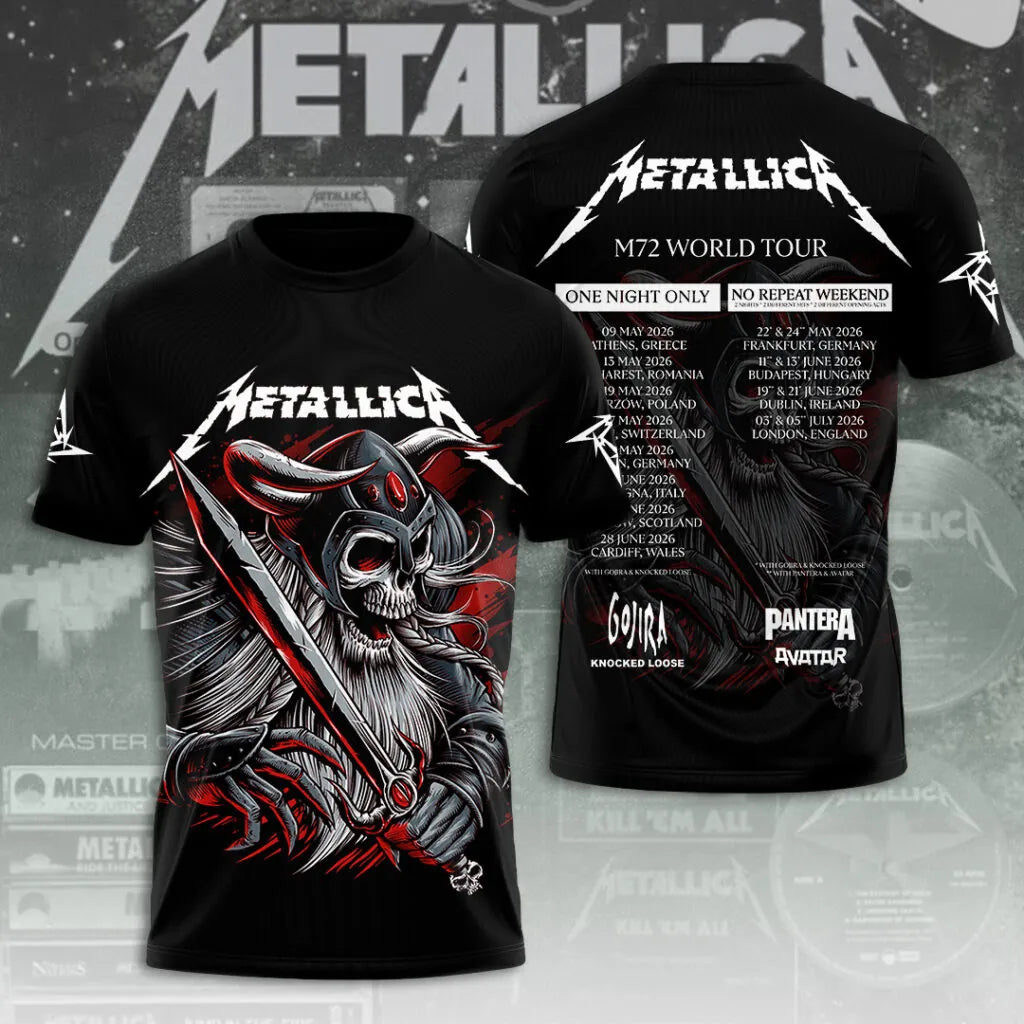 LIMITED EDITION - NEW CUSTOMIZED METALLICA T-SHIRT, HOODIE, ZIP HOODIE