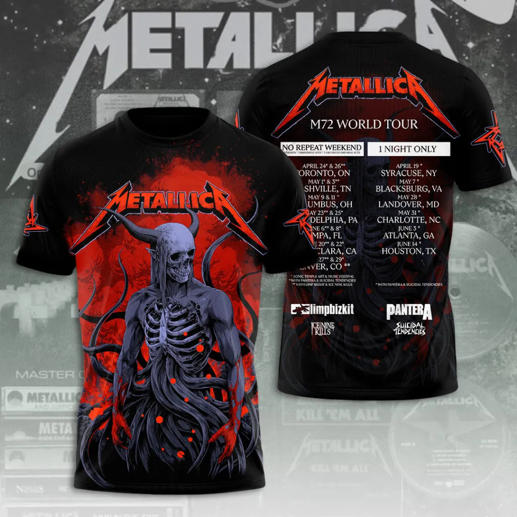 LIMITED EDITION - NEW CUSTOMIZED METALLICA T-SHIRT, HOODIE, ZIP HOODIE