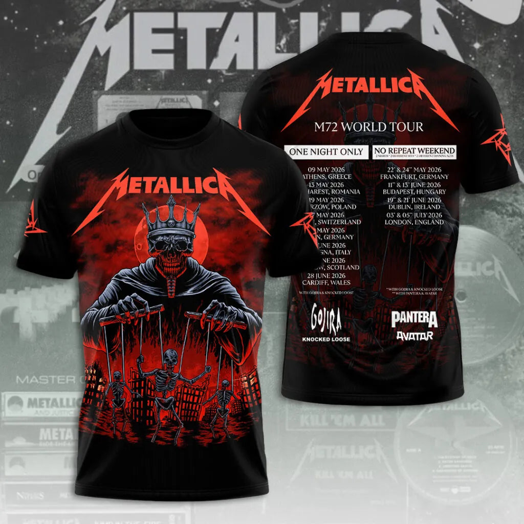LIMITED EDITION - NEW CUSTOMIZED METALLICA T-SHIRT, HOODIE, ZIP HOODIE