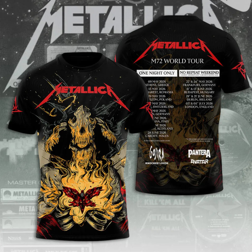 LIMITED EDITION - NEW CUSTOMIZED METALLICA T-SHIRT, HOODIE, ZIP HOODIE