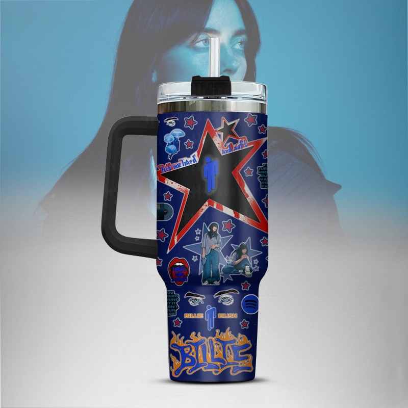 LIMITED EDITION - NEW CUSTOMIZED BILLIE EILISH TUMBLER CUP