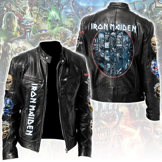 LIMITED EDITION - NEW CUSTOMIZED IRON MAIDEN MOTORCYCLE LEATHER JACKET