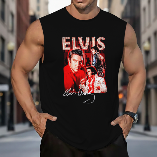 LIMITED EDITION - NEW CUSTOMIZED ELVIS PRESLEY MEN’S GYM SHIRT