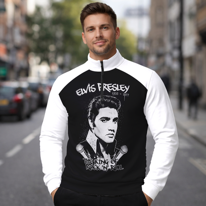 LIMITED EDITION - NEW CUSTOMIZED ELVIS PRESLEY SWEATER QUATER ZIP