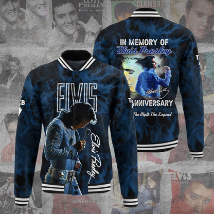 LIMITED EDITION - NEW CUSTOMIZED ELVIS PRESLEY SATIN VARSITY & BASEBALL JACKET