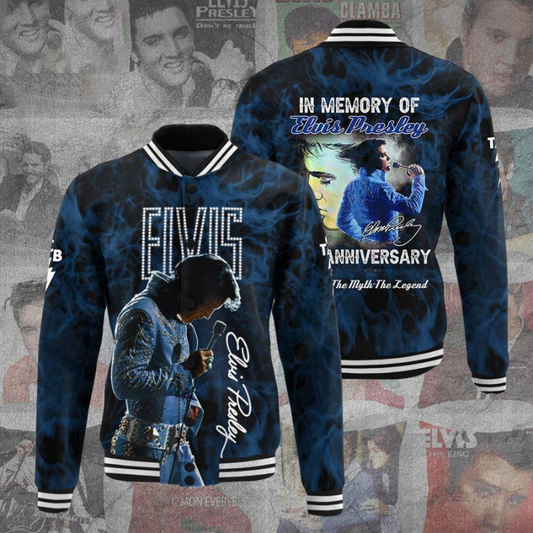 LIMITED EDITION - NEW CUSTOMIZED ELVIS PRESLEY SATIN VARSITY & BASEBALL JACKET