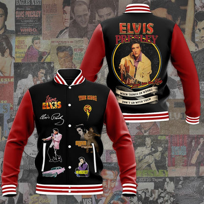 LIMITED EDITION - NEW CUSTOMIZED ELVIS PRESLEY SATIN VARSITY & BASEBALL JACKET
