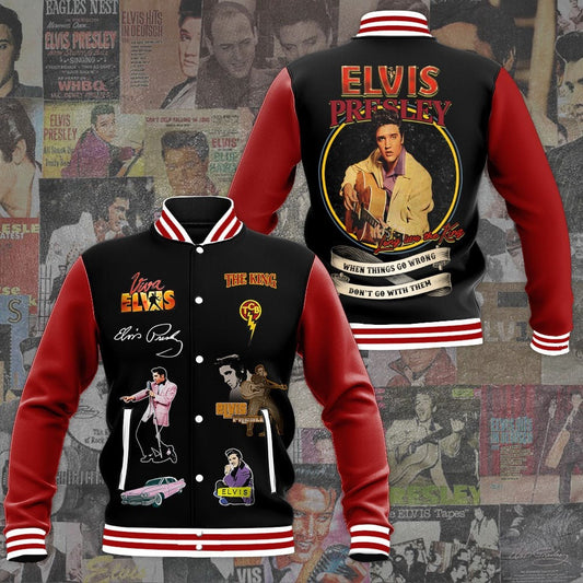 LIMITED EDITION - NEW CUSTOMIZED ELVIS PRESLEY SATIN VARSITY & BASEBALL JACKET