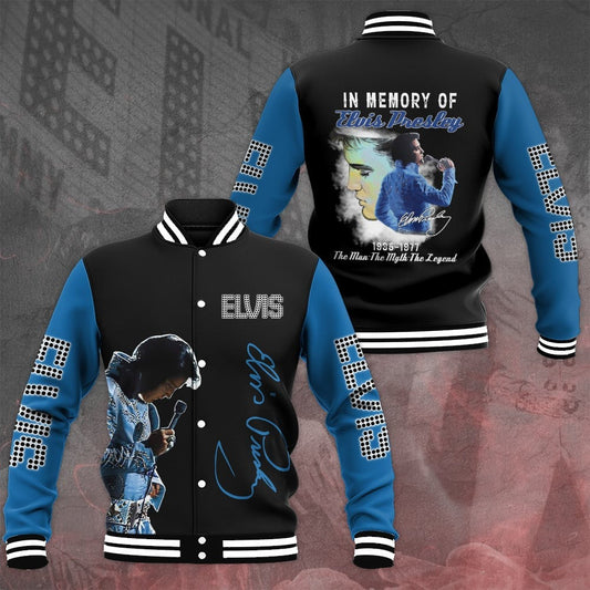 LIMITED EDITION - NEW CUSTOMIZED ELVIS PRESLEY SATIN VARSITY & BASEBALL JACKET
