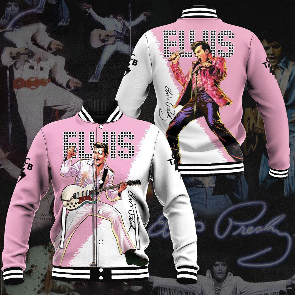 LIMITED EDITION - NEW CUSTOMIZED ELVIS PRESLEY SATIN VARSITY & BASEBALL JACKET